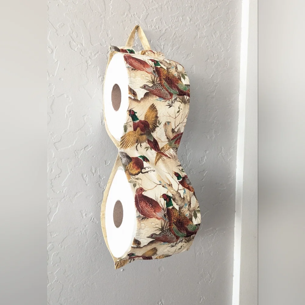 Pheasant Toilet Paper Holder Storage Solution For Guests